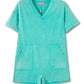 Vneck Vintage Romper Turquoise