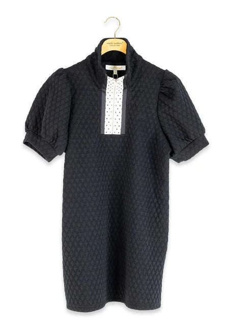 Quilted zip dot Dress