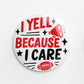 Yell Button (red & black)