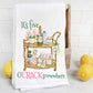 Bar Cart Mahjong It's Five O'Crack Somewhere Tea Towel