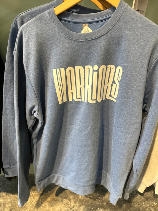 Warriors Distressed Crew Sweatshirt