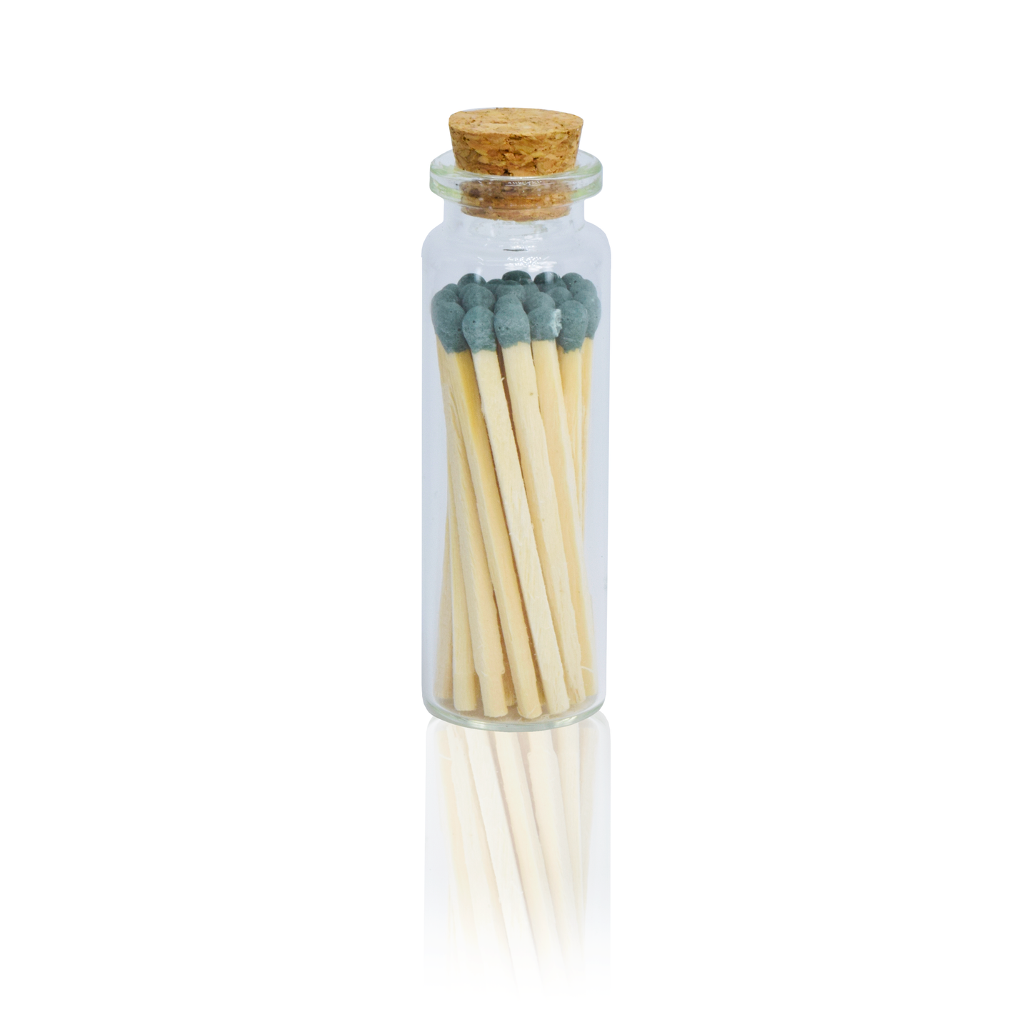 Small Match Bottles - Safety Matches in Jars with Striker: 40 Matchsticks Jar / Charcoal