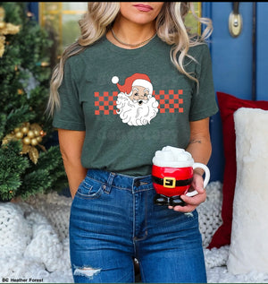 Santa checkered T-shirt
