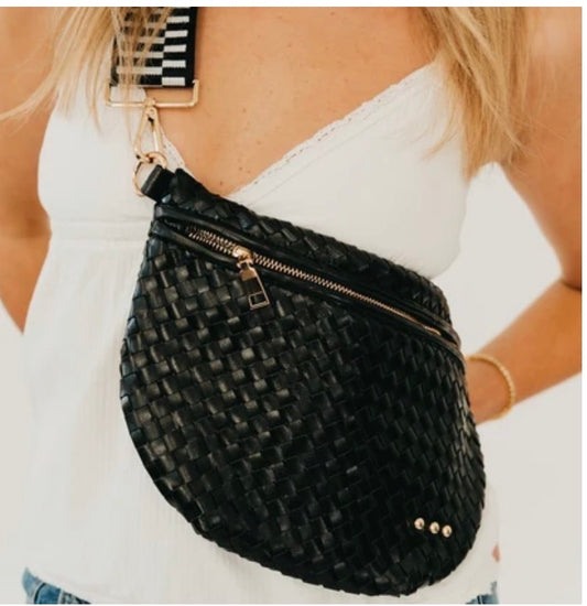 Black Westlyn Woven Bum Bag