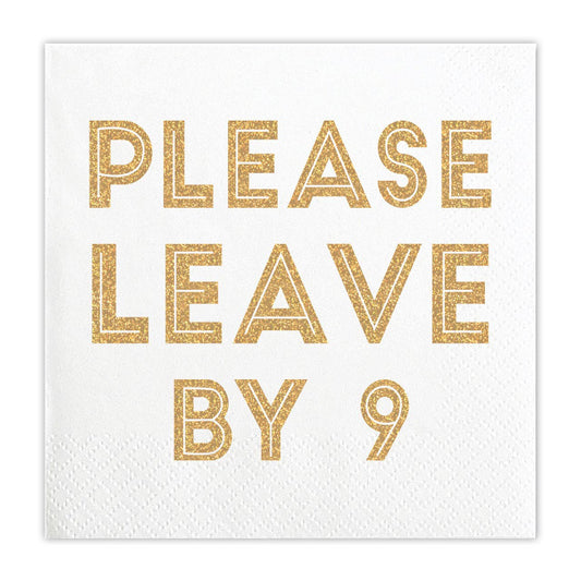 Please leave by 9 foil napkinds