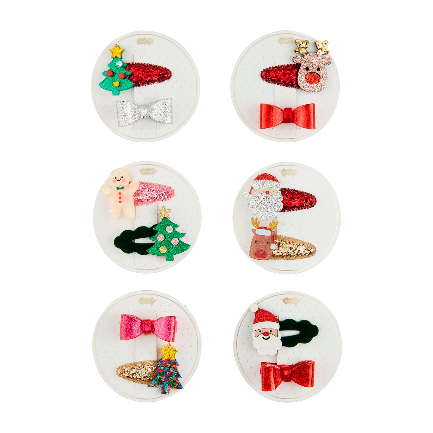 christmas hair clips