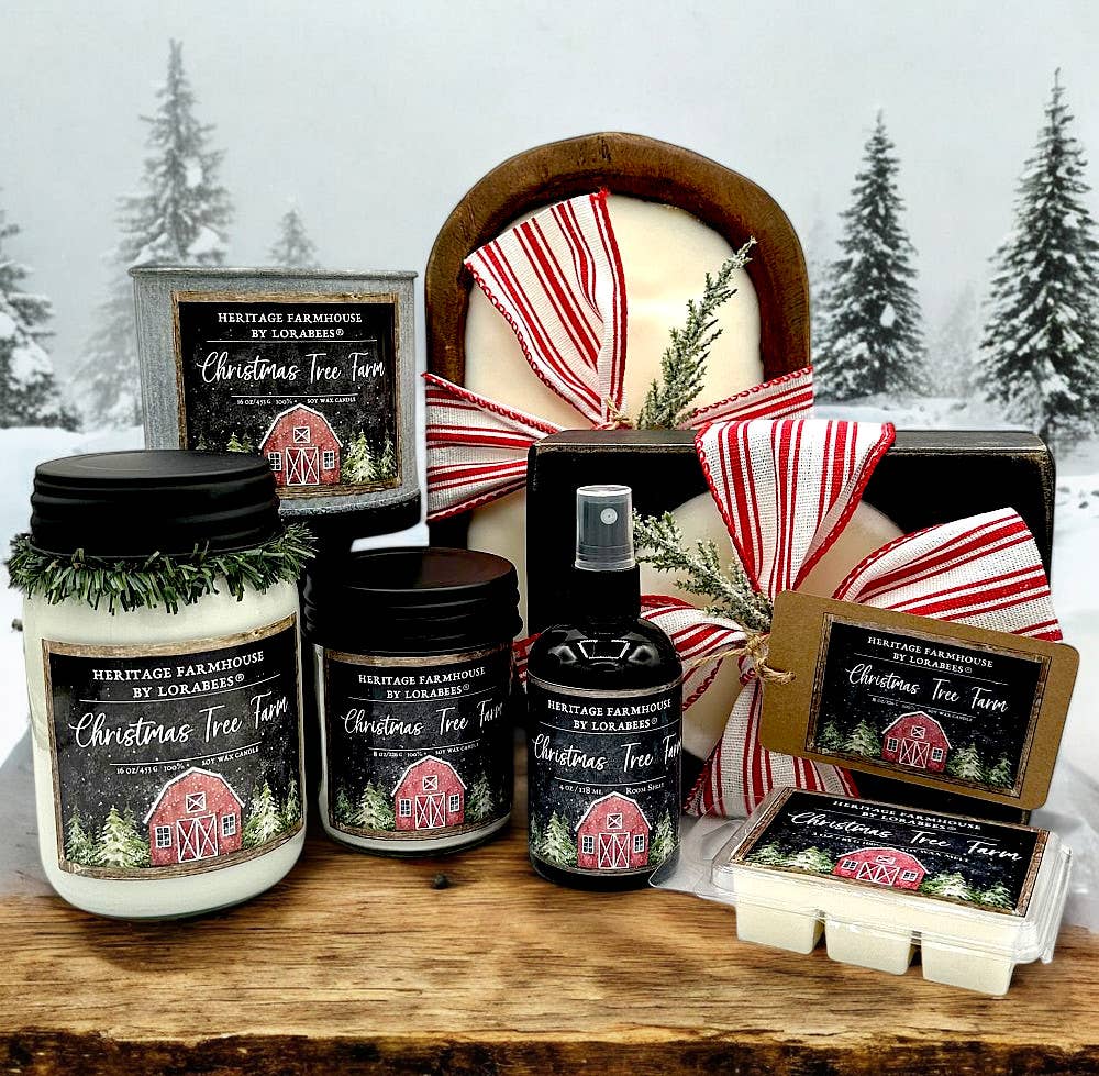 Christmas Tree Farm Holiday Farmhouse Fragrance Collection: 16 oz. Dough Bowl (Black)