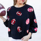 Sequin football sweater