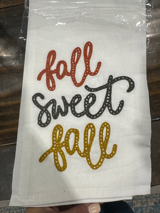 Fall sweet fall hand towel