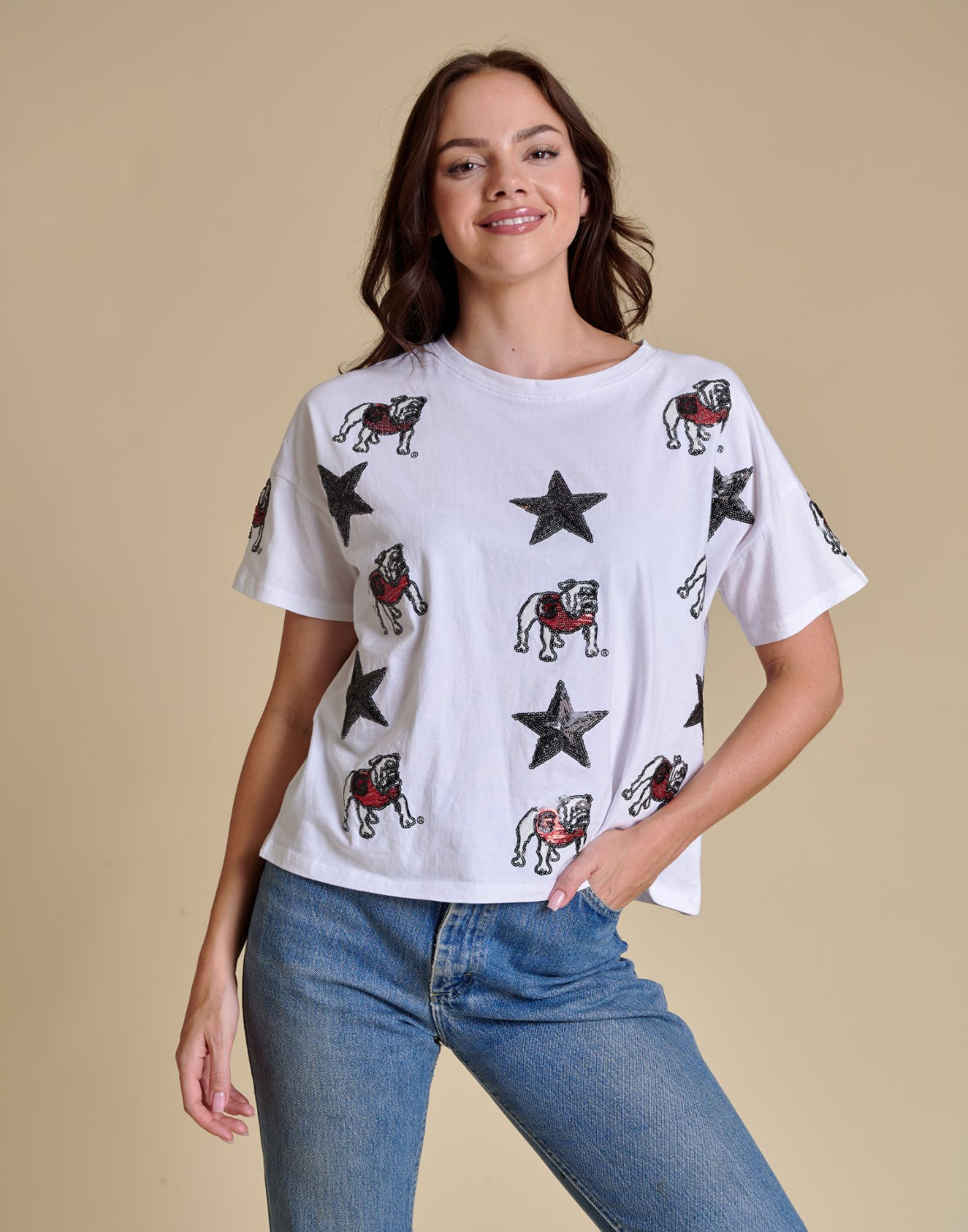 The All Over Sequin Boxy Tee