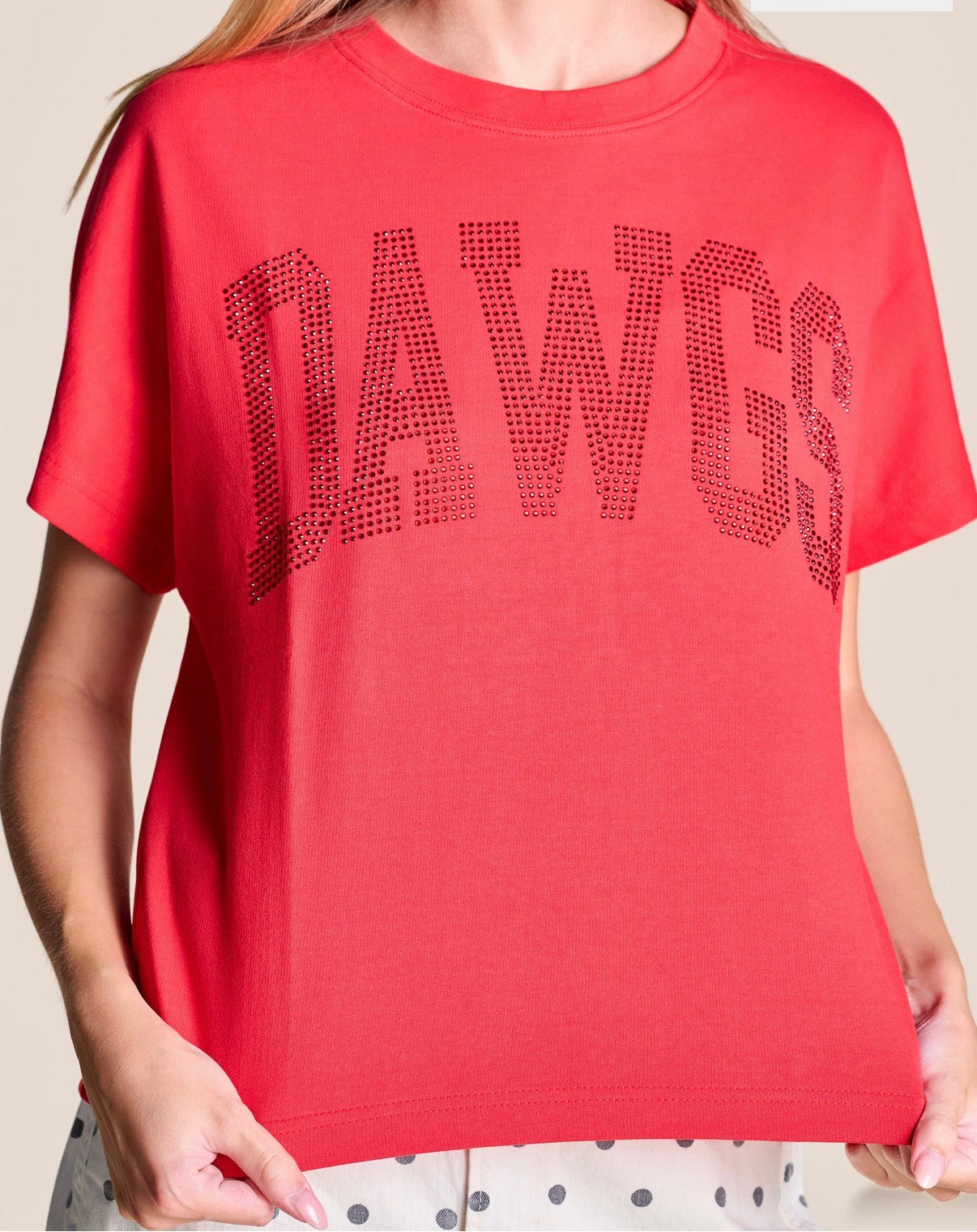 The MVP Rhinestone Tee | Georgia Red