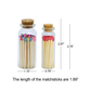 Small Match Bottles - Safety Matches in Jars with Striker: 40 Matchsticks Jar / Charcoal