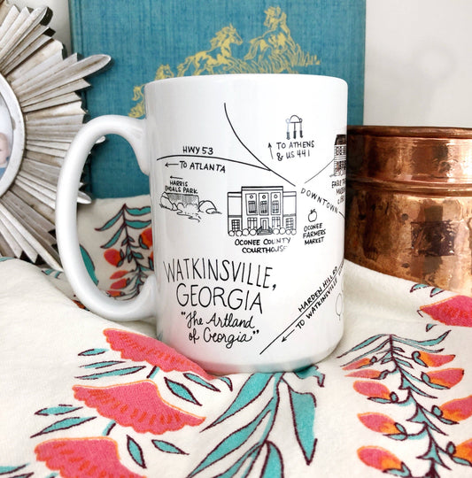 Watkinsville, Georgia Map Mug