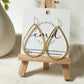 Small Light Brushed Gold Teardrop Earrings on Hook 