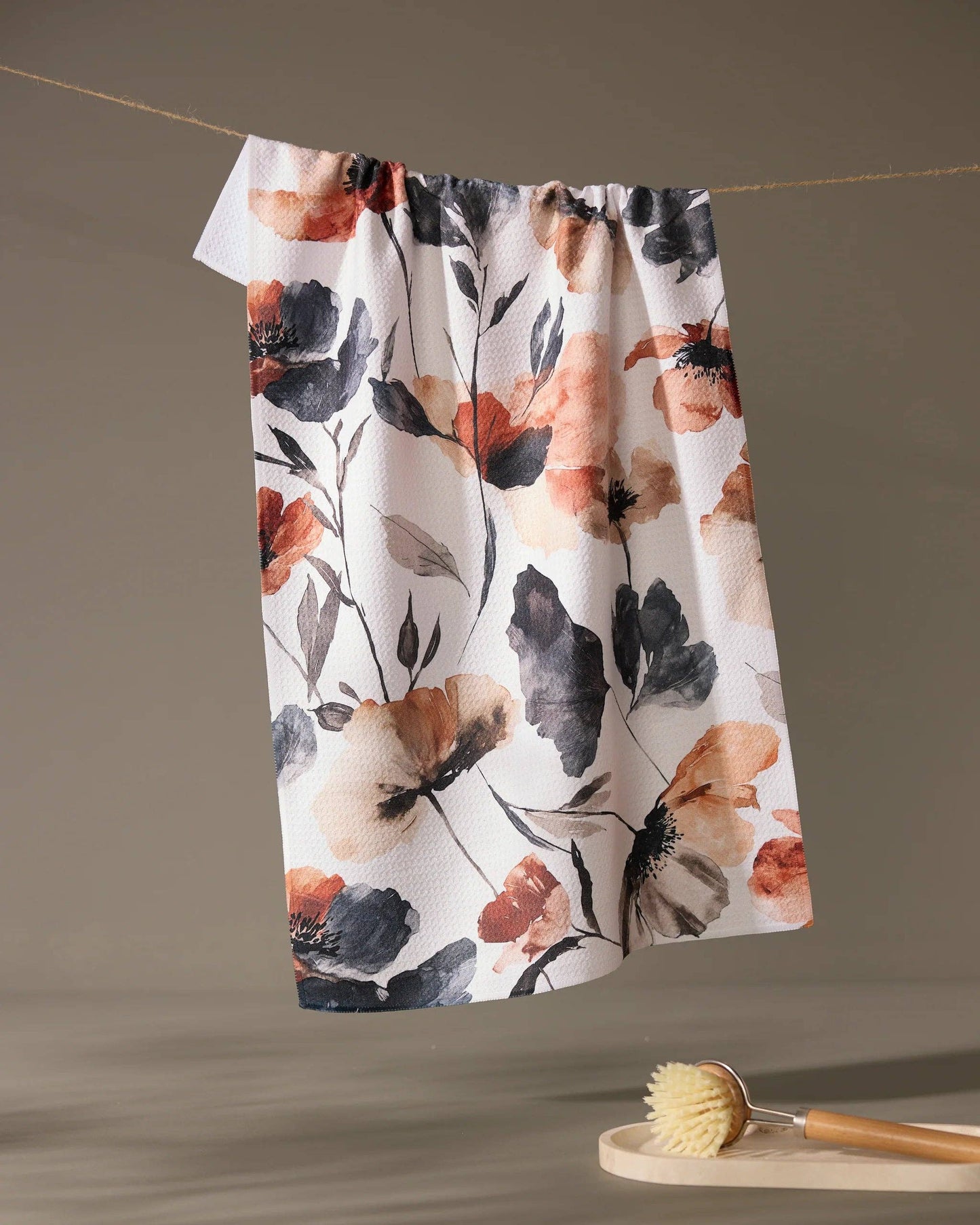 Moody Poppy Tea Towel