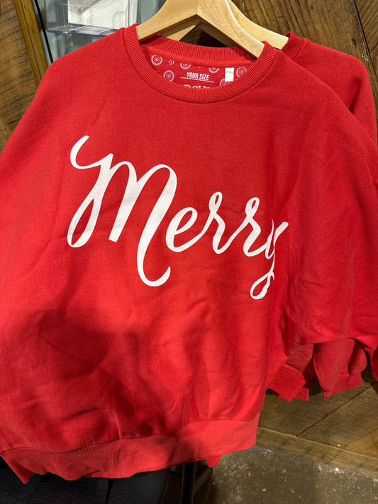 Scripty Merry long sleeve Oversized Fleece