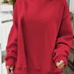 66Love Solid Oversize Reversible Mock Neck Sweatshirt (S-XL)