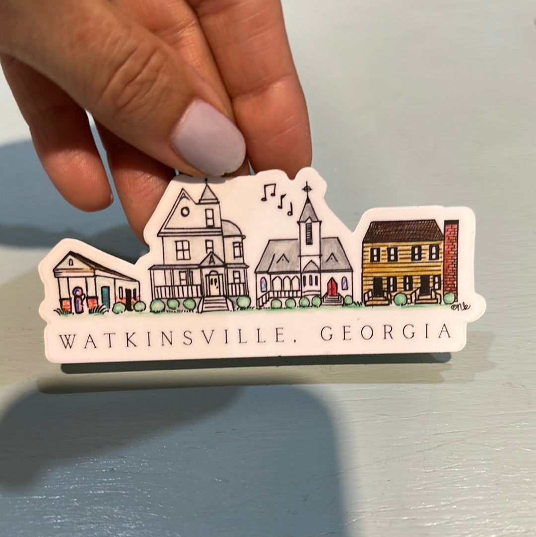 Watkinsville skyline sticker