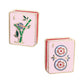 Mahjong tile stud earrings