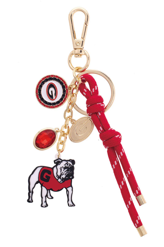 Georgia Bulldog Cluster Bag Charm