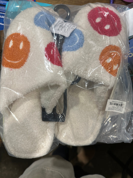 Multi smiley slippers
