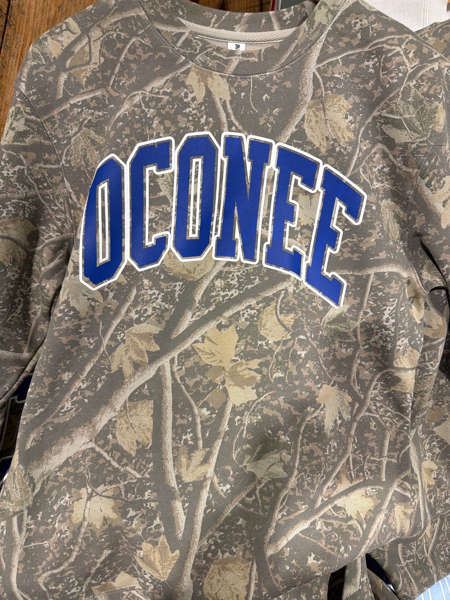 Oconee deadwood camo crew neck sweatshirt