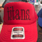 titans. rhinestone hat