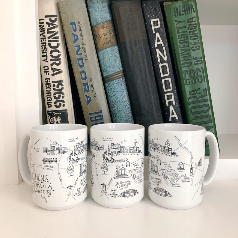 Athens, Georgia Map Mug