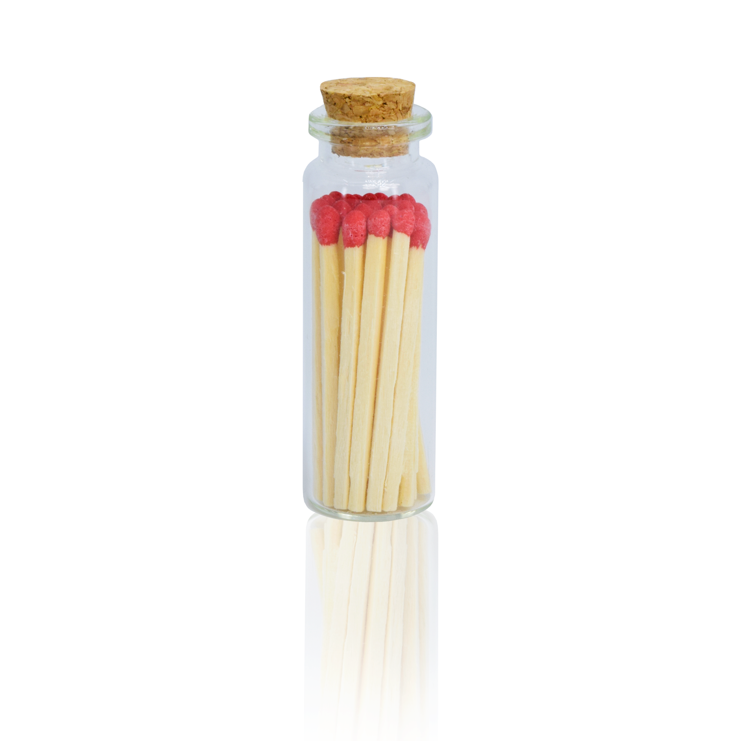 Small Match Bottles - Safety Matches in Jars with Striker: 40 Matchsticks Jar / Charcoal