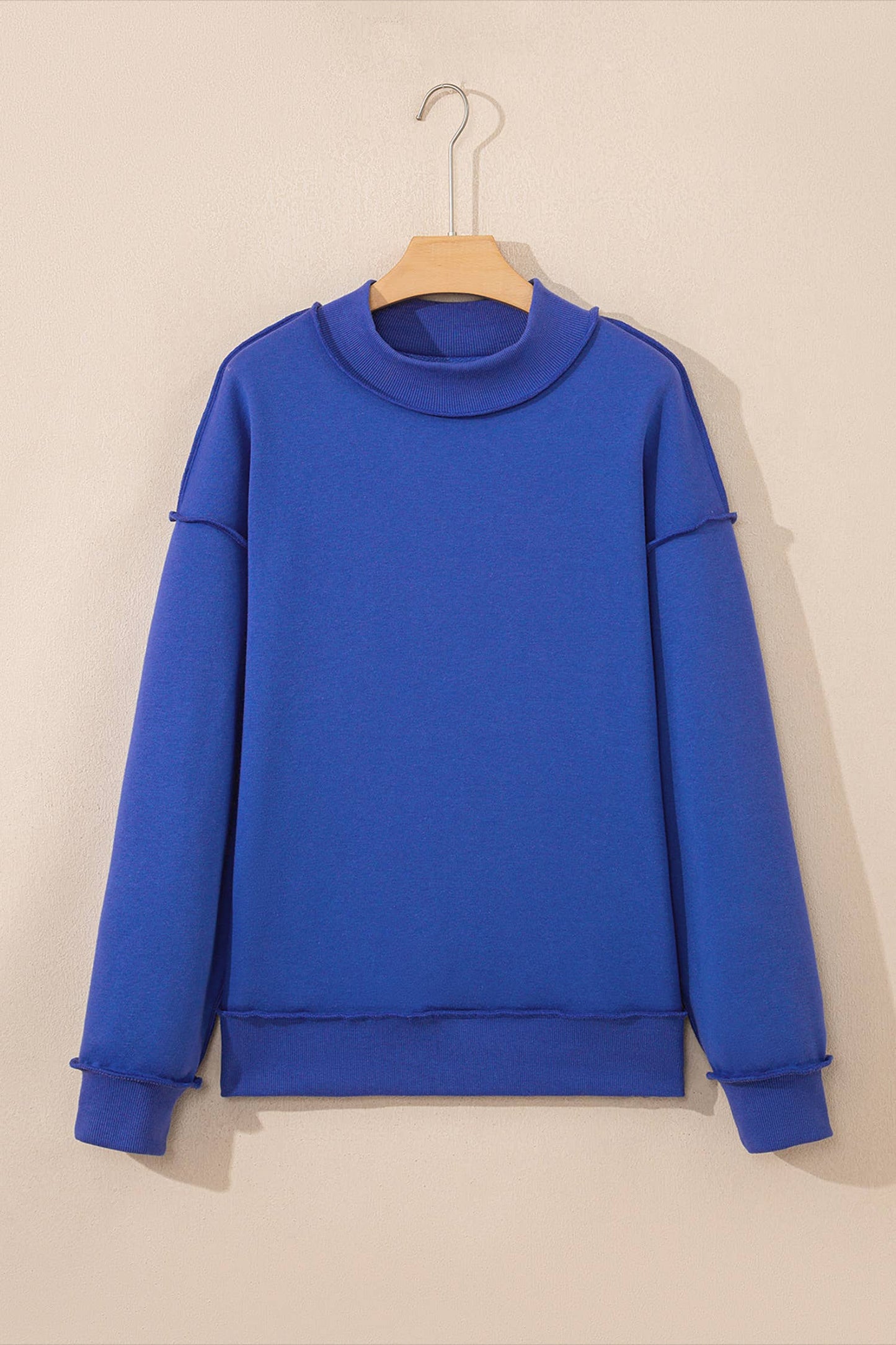 66Love Solid Oversize Reversible Mock Neck Sweatshirt (S-XL)