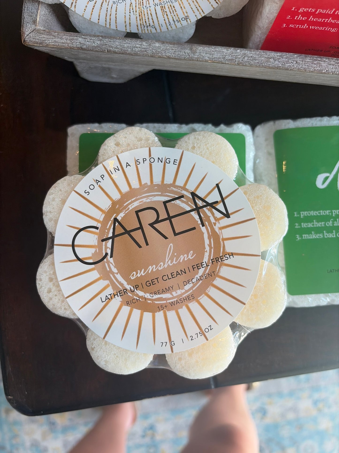 Round Caren Soap Sponge