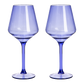 Shatterproof Wine Glasses - Pastel Set of 2- 15oz: Blue