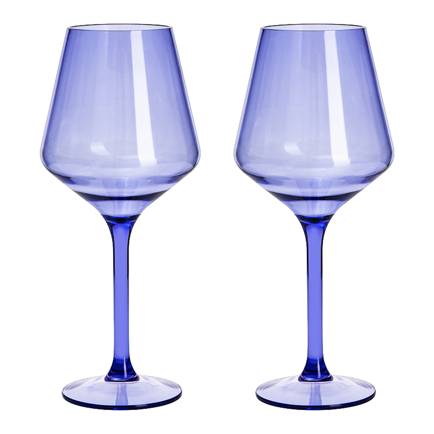 Shatterproof Wine Glasses - Pastel Set of 2- 15oz: Blue