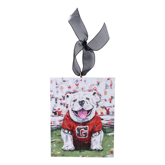 UGA dawg block ornament