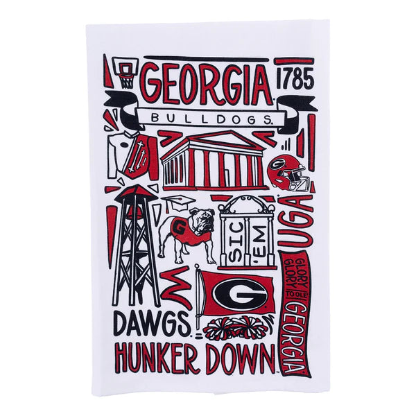 UGA college tea towel