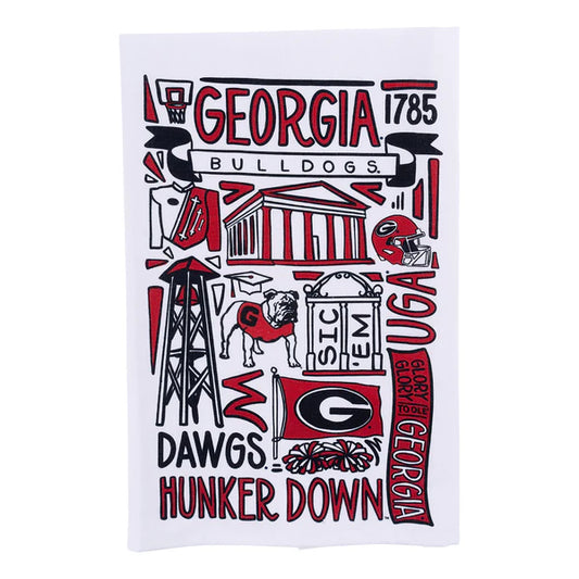 UGA college tea towel