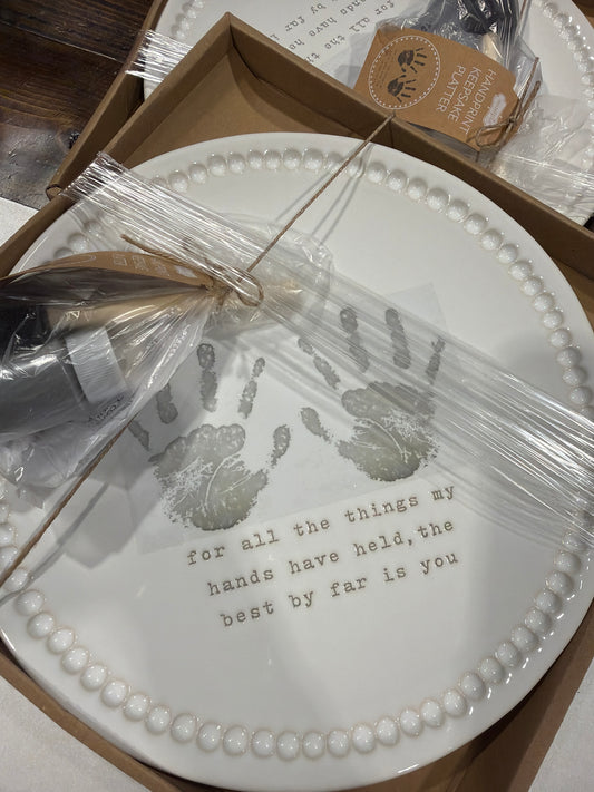 Handprint keepsake platter