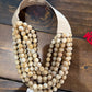 Agat Ball Bead Magnetic Clasp Necklace
