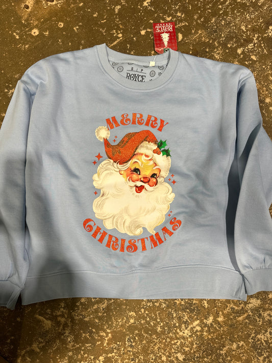 Glitter Santa oversized sweatshirt