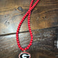 Georgia Beaded Logo pendant necklace
