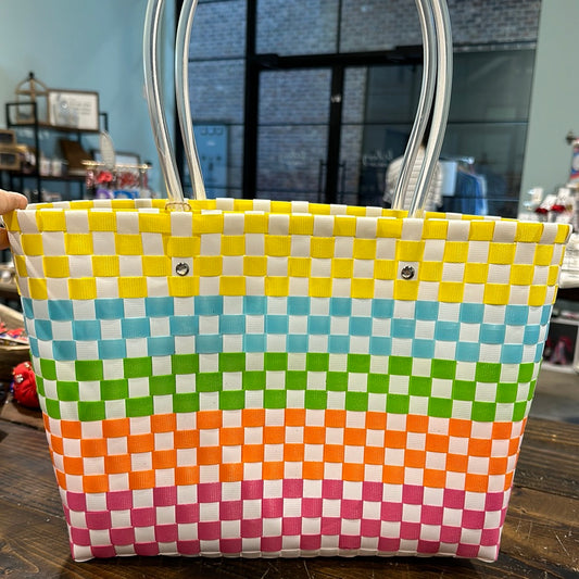 Rainbow Woven Tote