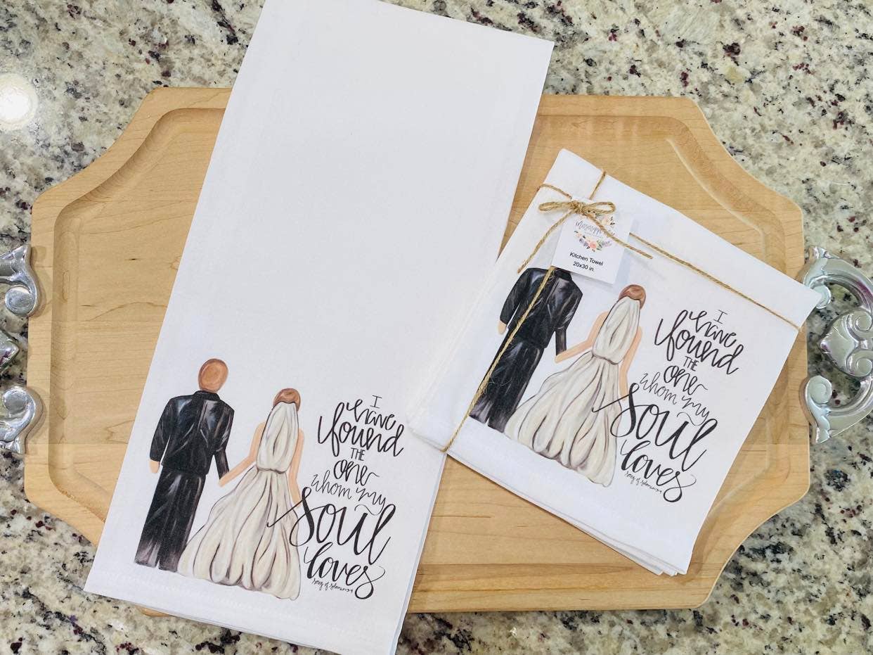 Wedding Couple Kitchen Towel