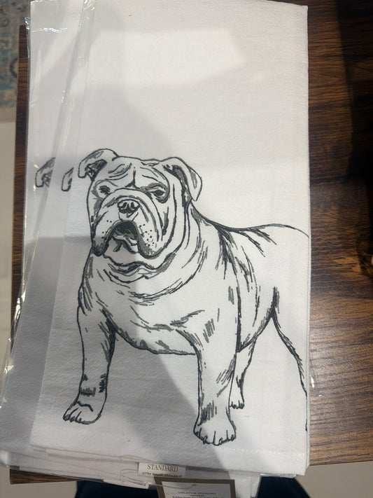 Bulldog Flour Sack Hand Towel