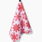 Snowy Days Red Tea Towel