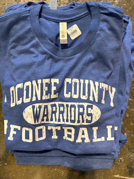 Oconee Warriors Football distressed Tee
