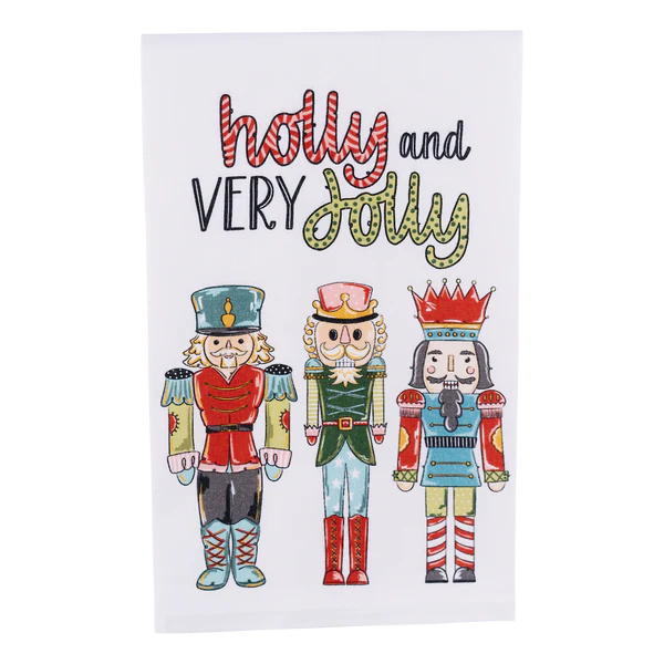 Holly and Very Jolly Tea Towel