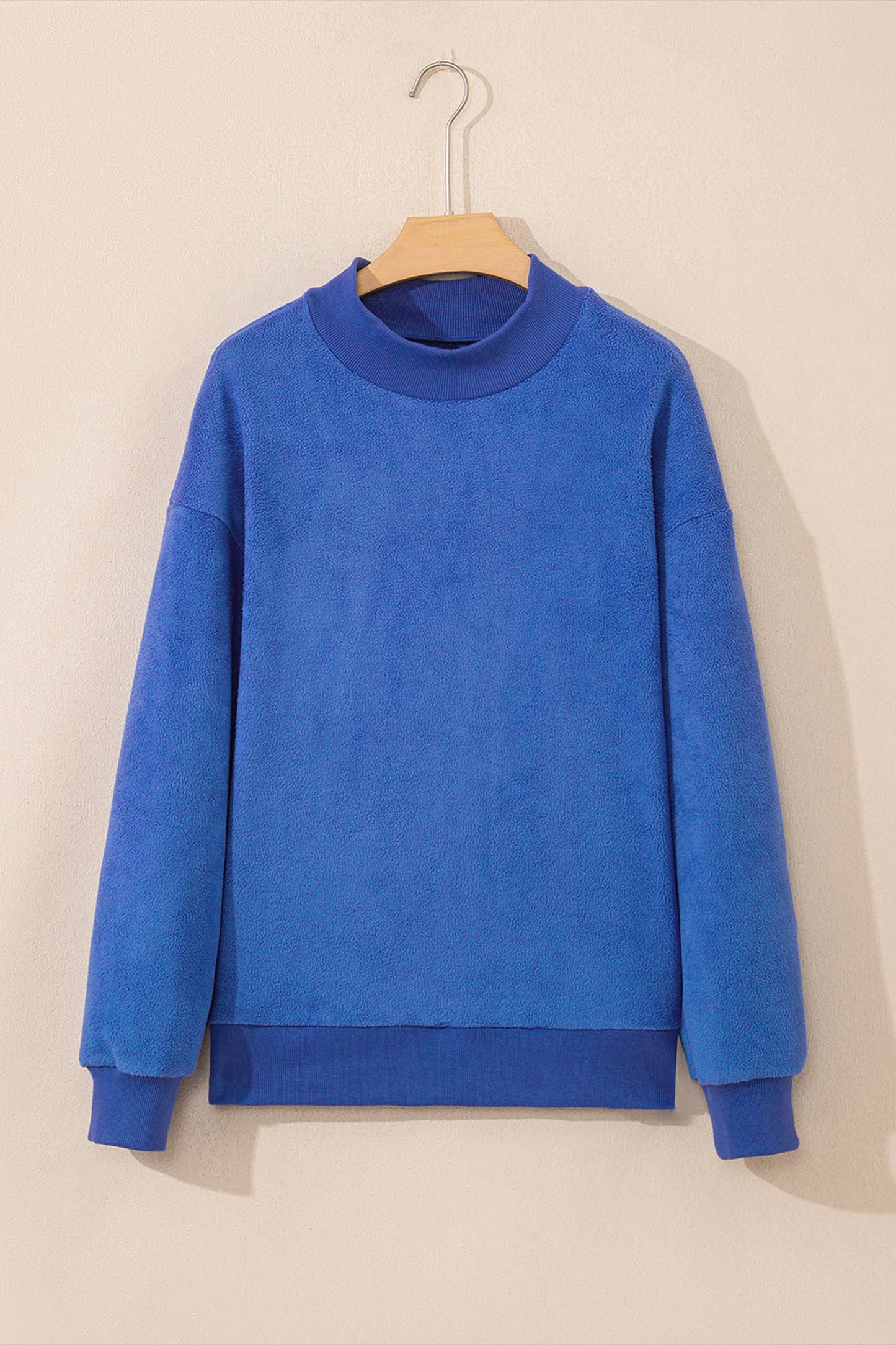 66Love Solid Oversize Reversible Mock Neck Sweatshirt (S-XL)