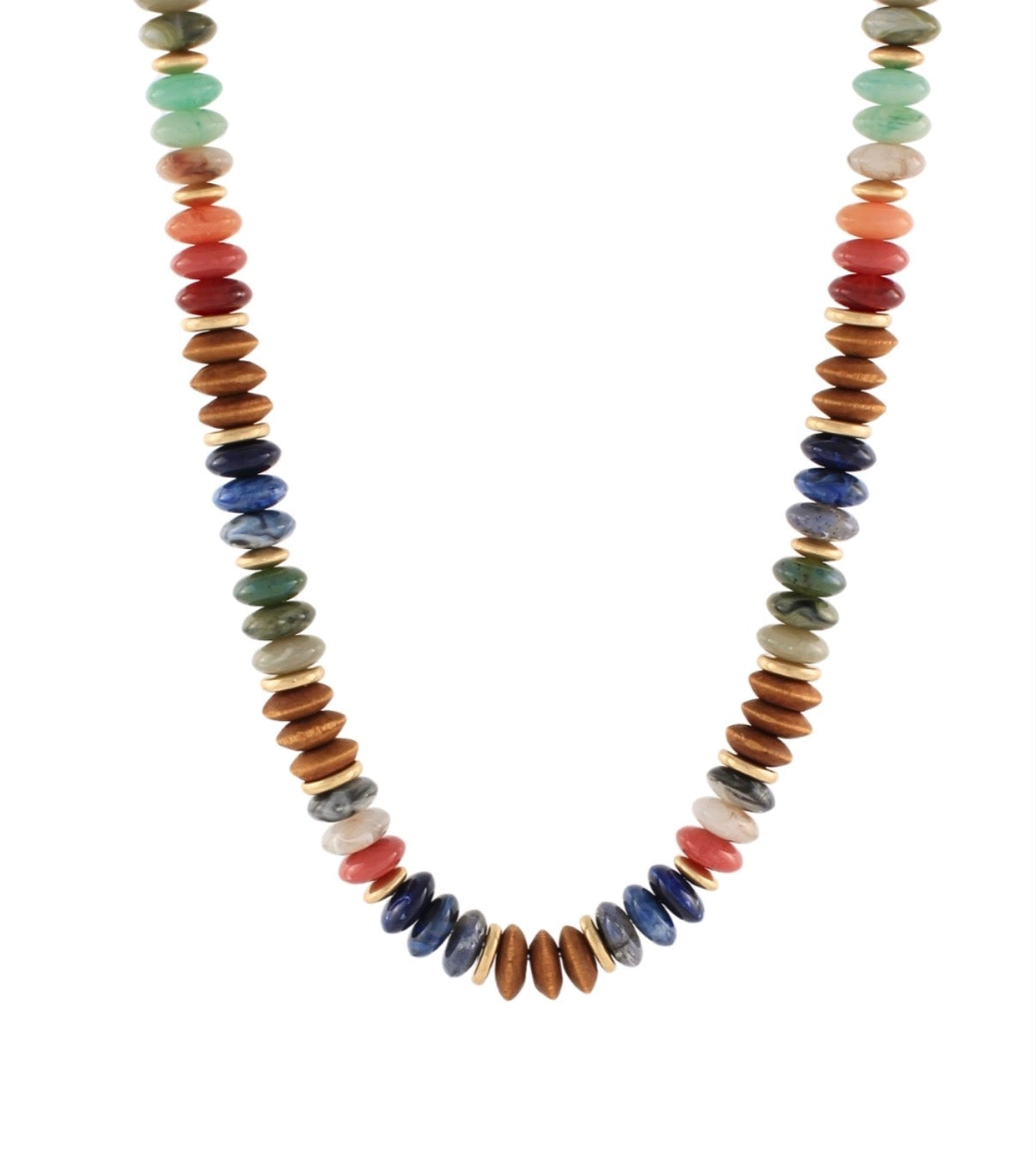Multi Shape Mixed Bead Necklace
