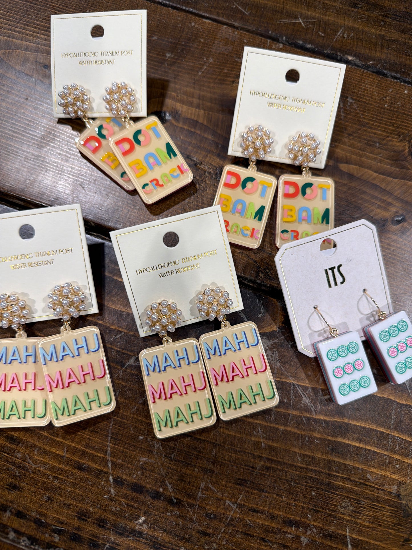 Mahjong Earrings
