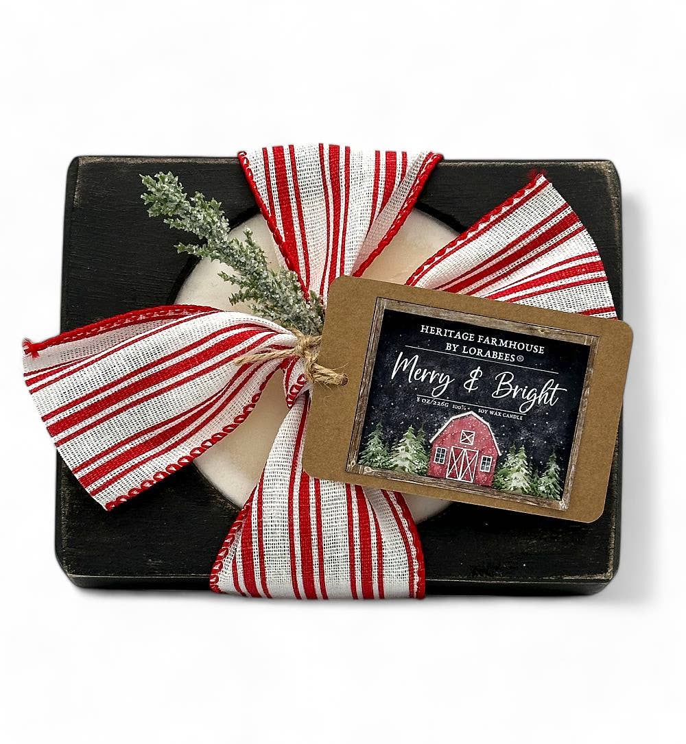 Merry & Bright Holiday Farmhouse Fragrance Collection: 8 oz. Cheese Mold (Brown)